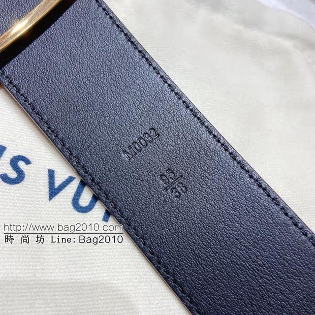 LV新款男士皮帶 路易威登雙面用腰帶  jjp1596